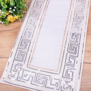 Bieżnik z cekinami 40x85 cm Ecru