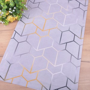 Bieżnik VELUTTO 40x80 cm 401141/109 Geometria na szarym tle