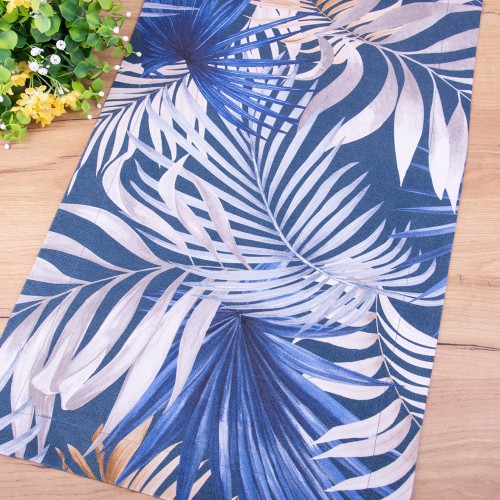 Bieżnik ENJOY 40x80 cm 410381/112 Liście na granatowym tle