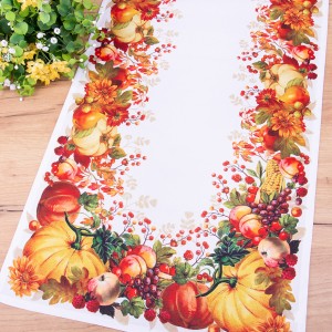 Pas drukowany 40x140 cm PF-81 Jesienne dynie w zółto pomarańczowych kolorach