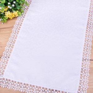 Bieżnik Florencja 40x85 cm Biały prostokąt