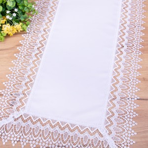 Bieżnik Atłas 40x85 cm Biały prostokąt