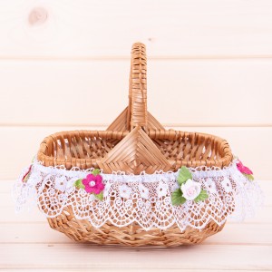 Falbanka na koszyk cała gipiura mała wzór 2, wysokość 5 cm, średnica 
15-25 cm