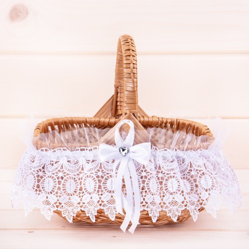 Falbanka na koszyk cała gipiura mała biała wzór 5