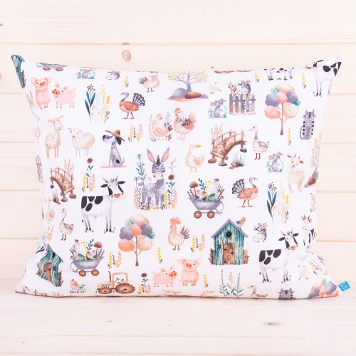 Poszewka z bawełny 50x70 cm Farma