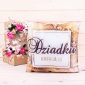 Poduszka dla Dziadka – Dwustronna Poduszka Dekoracyjna „Dziadku Dziękuję Ci”