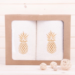 Komplet ręczników 2*70x140 cm Ananas ecru