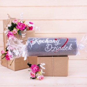 Ręcznik dla Dziadka z haftem 50x100 cm wzór 1 Szary