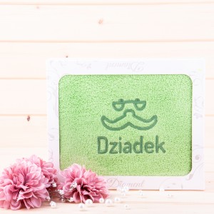 Ręcznik dla Dziadka z haftem 50x100 cm wzór 9 Seledyn