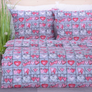 Pościel z kory 160x200 cm Serca 10