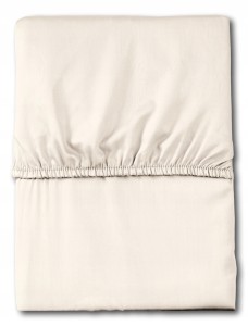 Prześcieradło satynowe z gumką 120x200 cm Pure ecru