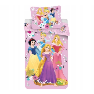 Pościel bawełniana 140x200 cm Księżniczki "Pink 02"