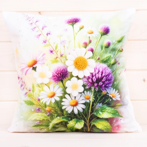 Poszewka ozdobna Foto 40x40 cm Polne kwiaty 3 D