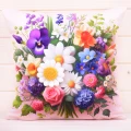 Poszewka ozdobna Foto 40x40 cm Kolorowy bukiet polnych kwiatów 3D