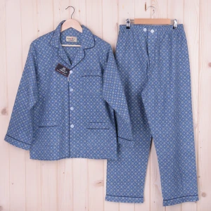 Piżama męska flanelowa z długim rękawem i spodniami rozm: M