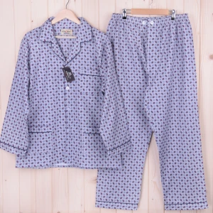 Piżama męska flanelowa z długim rękawem i spodniami wzór 9 rozm: 2XL