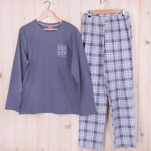 Piżama męska z długimi spodniami i rękawem BRONX rozm: XL