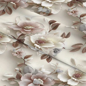 Tkanina 25005/101 Kwiaty velvet amore