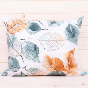 Poszewka z bawełny 50x60 cm Pastelowe liście w kolorach jesieni