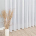 Firana gładka biała z ołowianką, wysokość 300 cm - wzór 318331