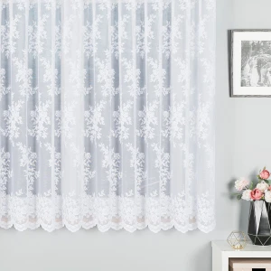 Firana żakardowa 098597 wysokość 250 cm Biała wzór po całości
