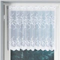 Firana zazdrostka żakardowa 023297 wysokość 60 cm Biała