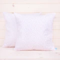 Poszewka z bawełny 40x40 cm Drobne różowe kwiatuszki na białym