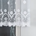 Firana gotowa żakardowa 250x120 cm biała z taśma - wzór 004421