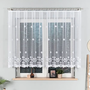 Firana gotowa żakardowa 300x130 cm z taśma - wzór 004421