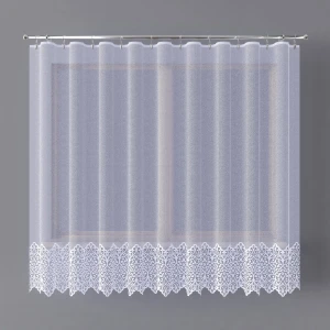 Firana gotowa żakardowa 400x180 cm biała z taśmą - wzór 019470