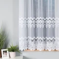 Firana gotowa żakardowa 250x160 cm biała z taśmą - wzór 018982