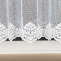 Firana gotowa żakardowa 400x180 cm biała z taśmą - wzór 023405