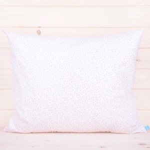 Poszewka z bawełny 50x70 cm Drobne różowe kwiatuszki na białym