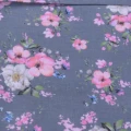 Pościel flanelowa 160x200 cm Kwiat jabłoni na szarym