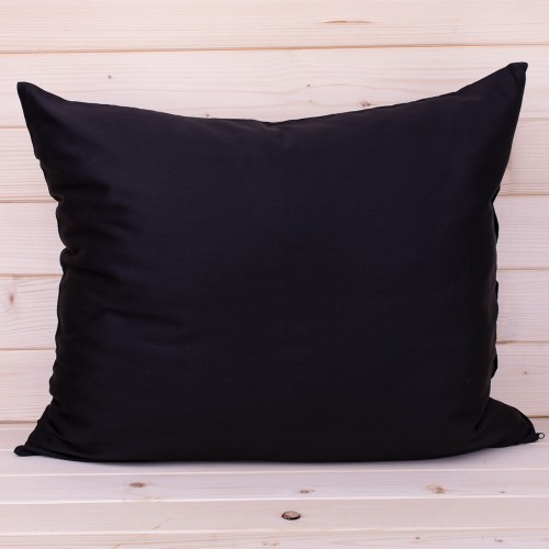 Poszewka z satyny bawełnianej 50/60 cm - Czarna