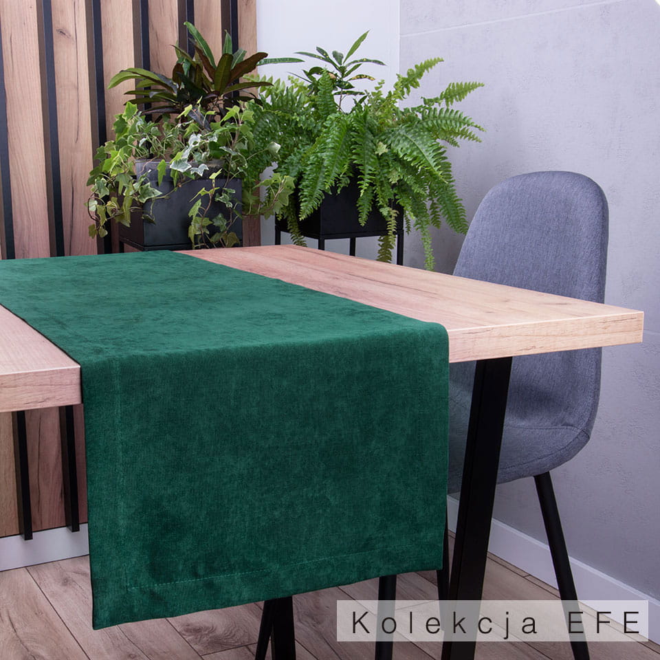 Bieżnik EFE 60x120 cm Ciemna zieleń