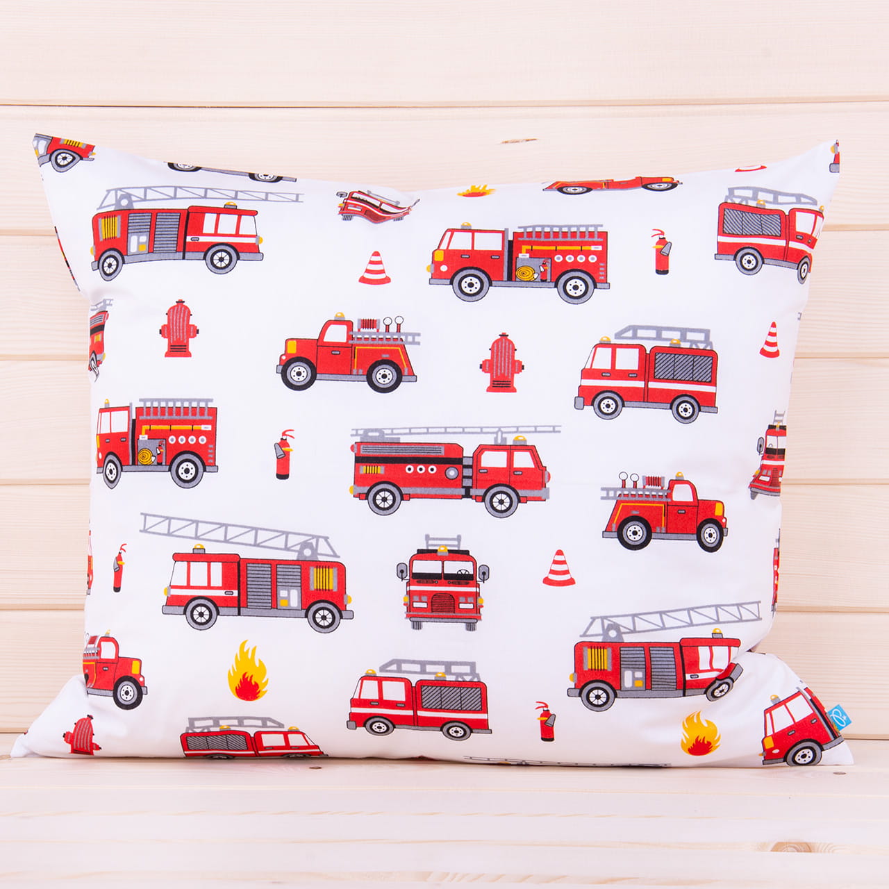 Poszewka z bawełny 50x70 cm Straż na białym tle