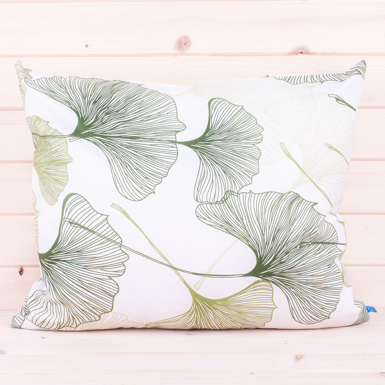 Poszewka z bawełny 50x60 cm Miłorząb na kremie 1