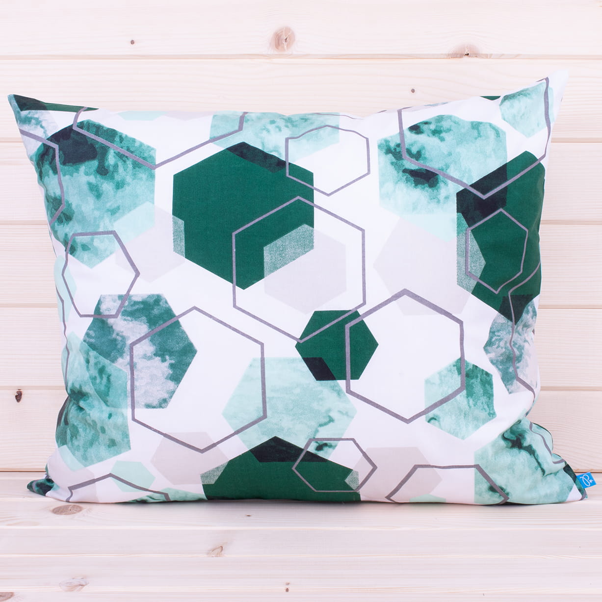Poszewka z bawełny 70x80 cm Heksagony zielone
