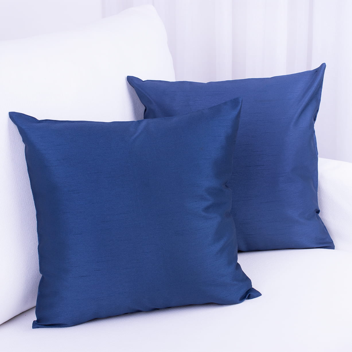 Poszewka ozdobna 45x45 cm Atłas granat