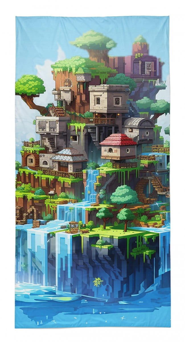 Ręcznik dla dzieci 70x140 cm DESIGN92 Minecraft
