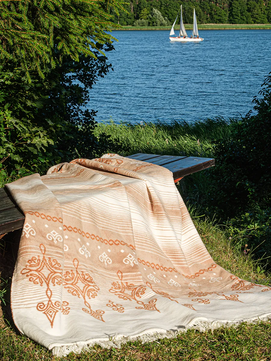 Koc Cotton Cloud 150x200 cm Ornament beż 0597-1