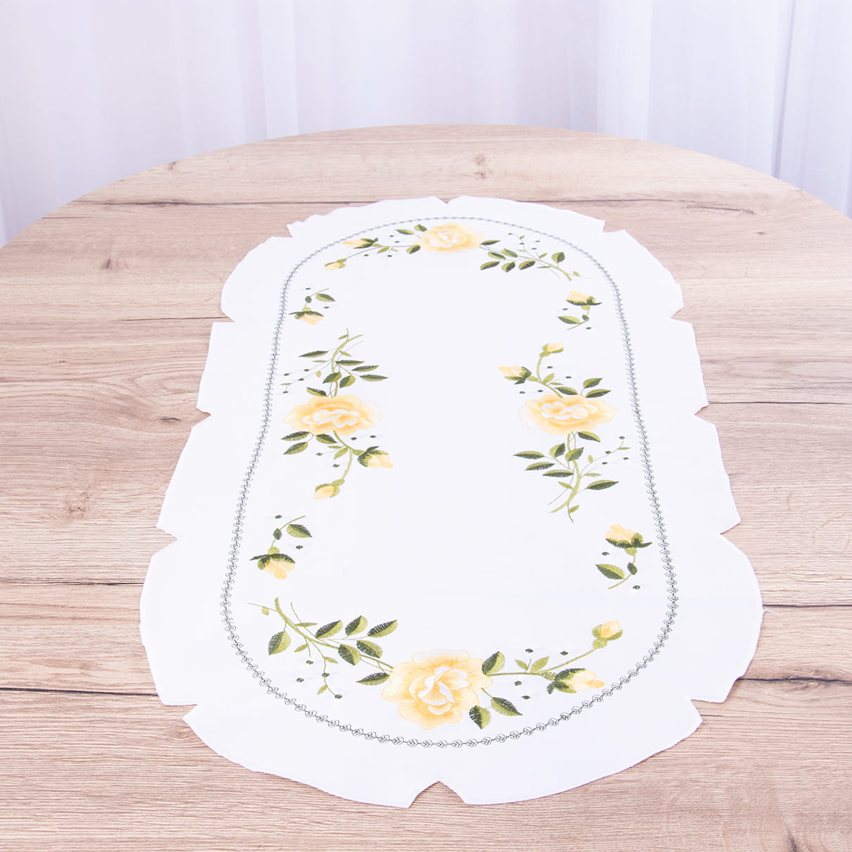 Bieżnik 40x85 cm haftowany KRS-5-W Maki prostokąt