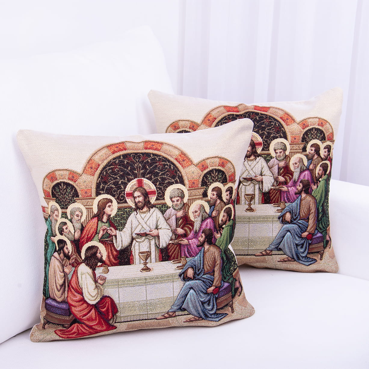 Poszewka wielkanocna gobelinowa 42x42 cm Ostatnia wieczerza