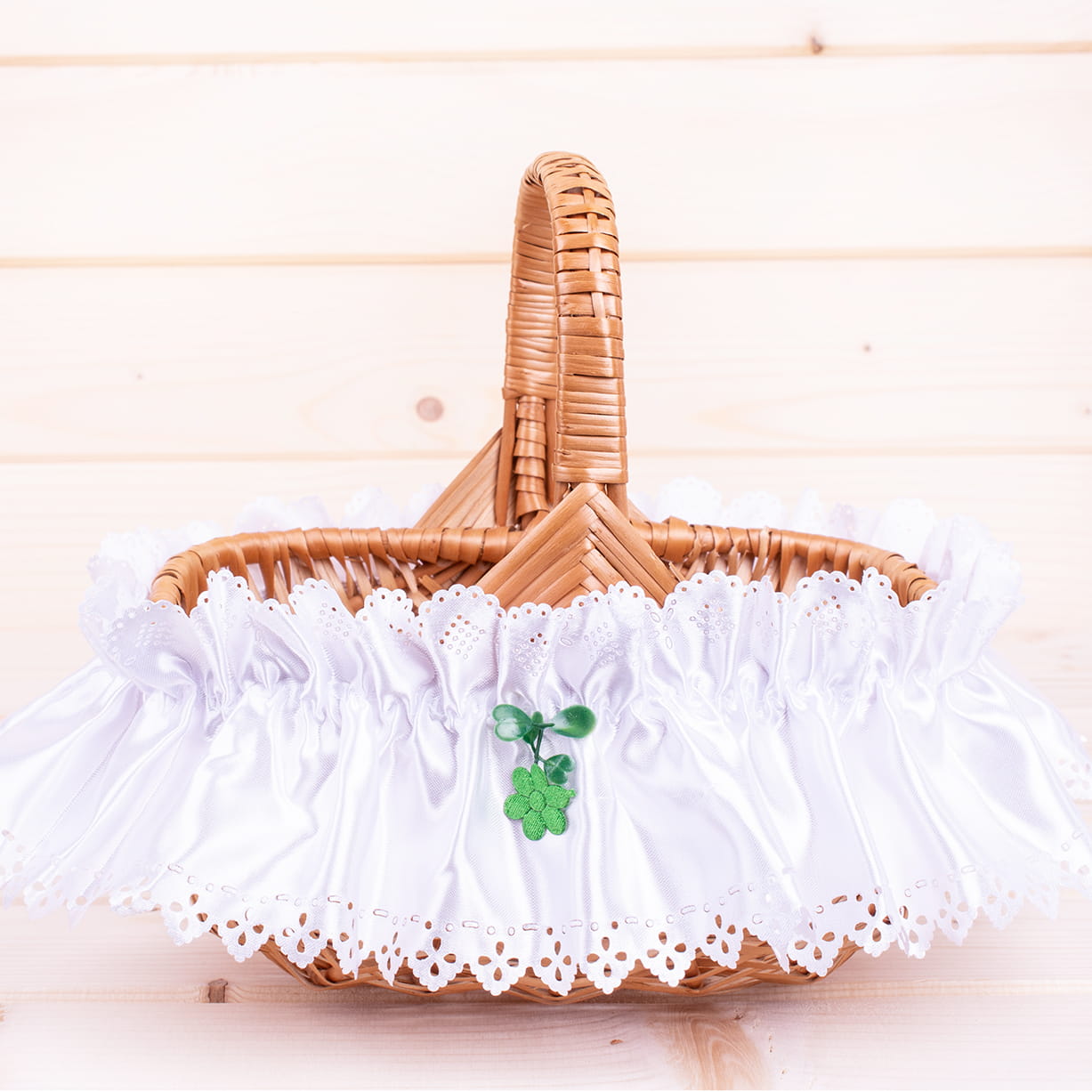 Falbanka na koszyk biała duża wzór 6