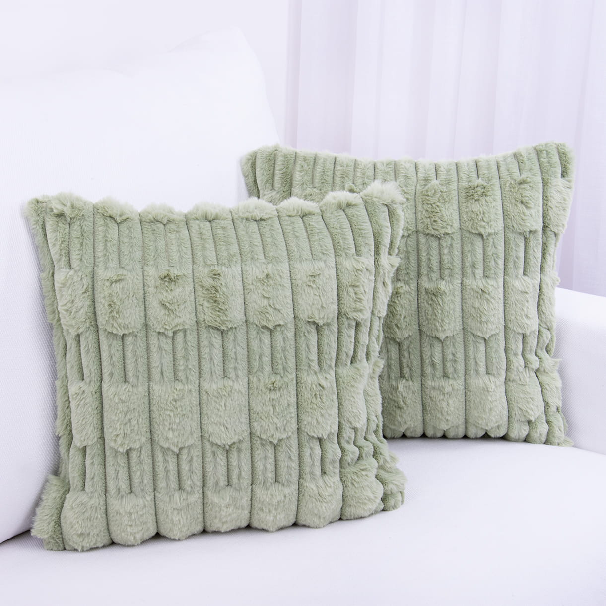 Poszewka ozdobna 40x40 cm Prążki 2 Oliwka