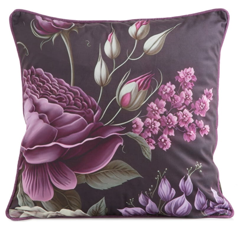 Poszewka ozdobna 45x45 cm Velvet 120 Fiolet+zieleń