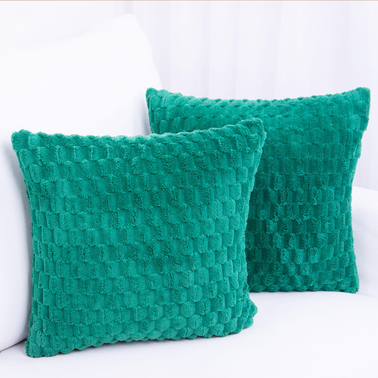 Poszewka ozdobna 40x40 cm Geometria zieleń