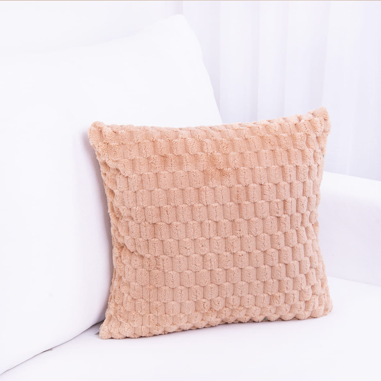 Poszewka ozdobna 40x40 cm Geometria kawa z mlekiem