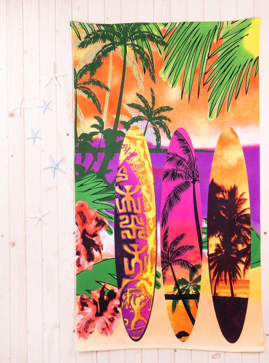 Ręcznik plażowy 100x180 cm Deski surfingowe